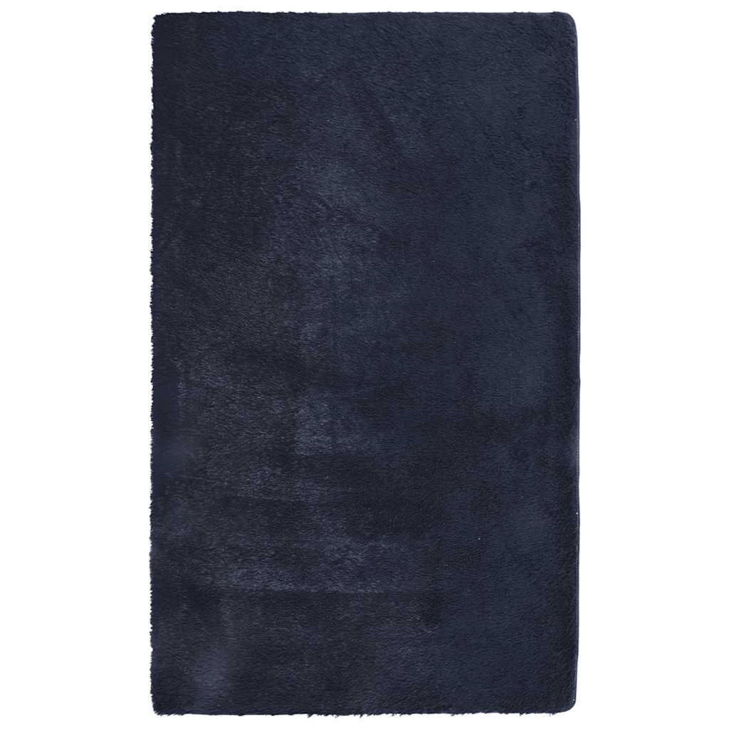 Hoogpolig vloerkleed NAVARRA 80x150 cm polyester marineblauw is nu te koop bij PeponiXL, paradijselijk wonen!