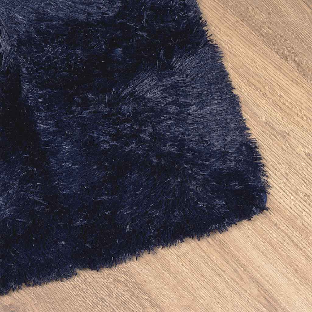 Hoogpolig vloerkleed NAVARRA 80x150 cm polyester marineblauw is nu te koop bij PeponiXL, paradijselijk wonen!