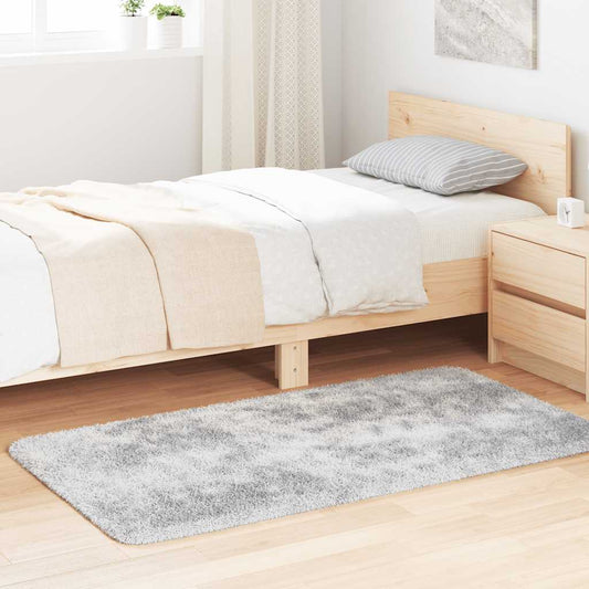 Hoogpolig vloerkleed NAVARRA 80x150 cm polyester zilvergrijs is nu te koop bij PeponiXL, paradijselijk wonen!