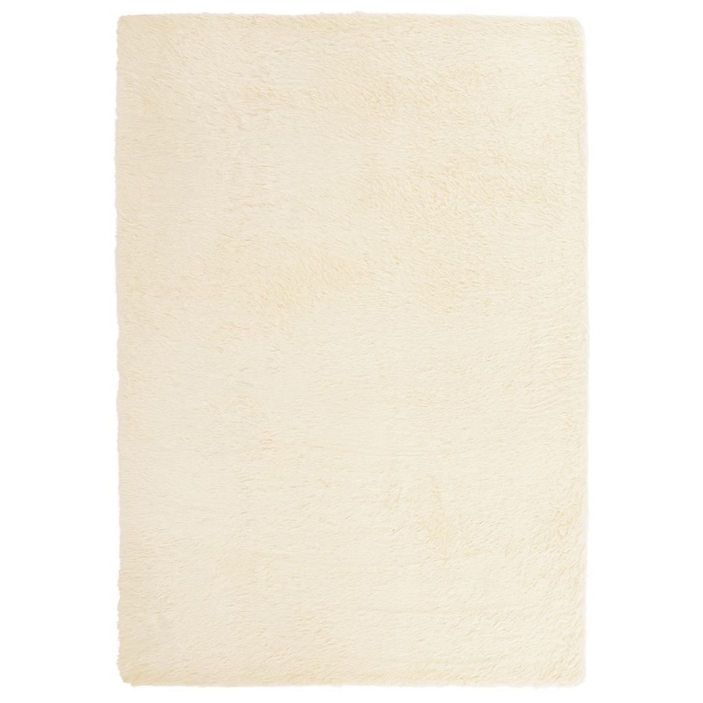 Hoogpolig vloerkleed NAVARRA 120x170 cm polyester crèmekleurig is nu te koop bij PeponiXL, paradijselijk wonen!