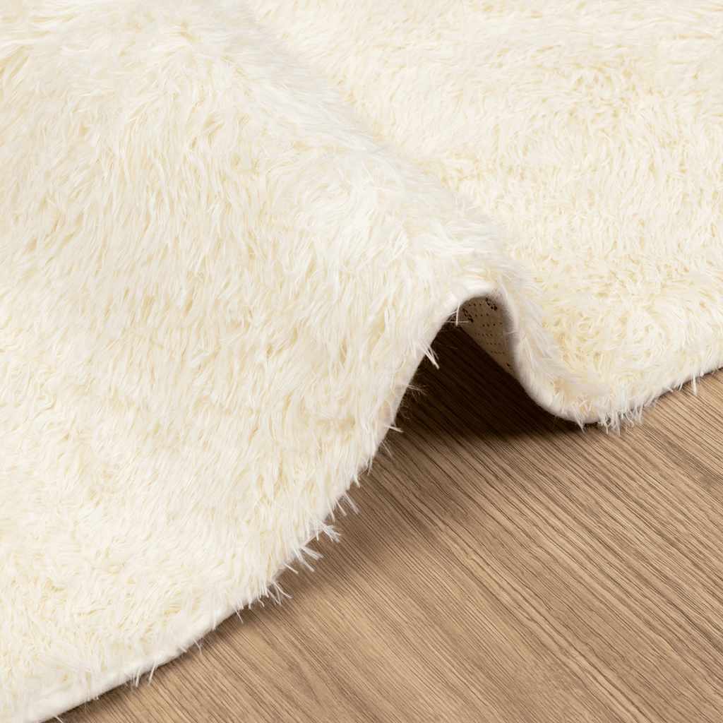 Hoogpolig vloerkleed NAVARRA 120x170 cm polyester crèmekleurig is nu te koop bij PeponiXL, paradijselijk wonen!