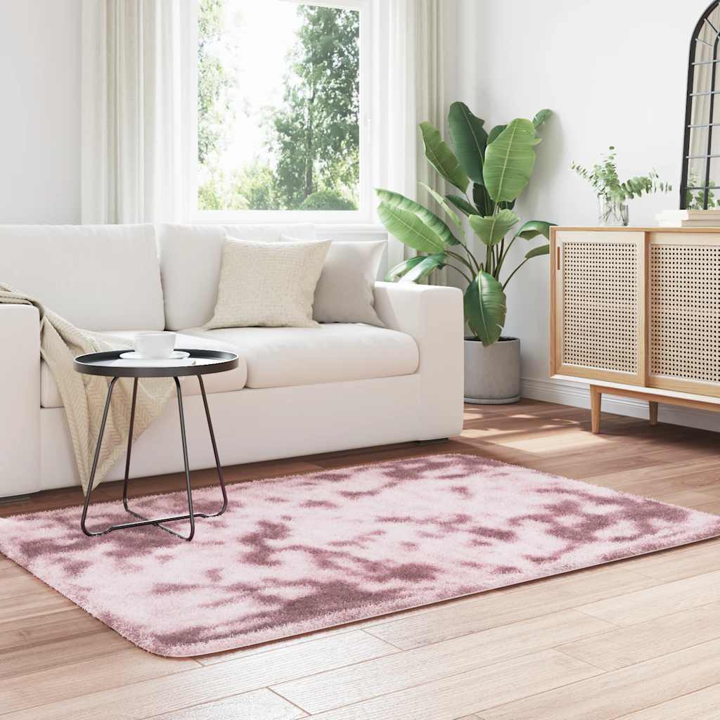 Hoogpolig vloerkleed NAVARRA 120x170 cm polyester stoffig roze is nu te koop bij PeponiXL, paradijselijk wonen!