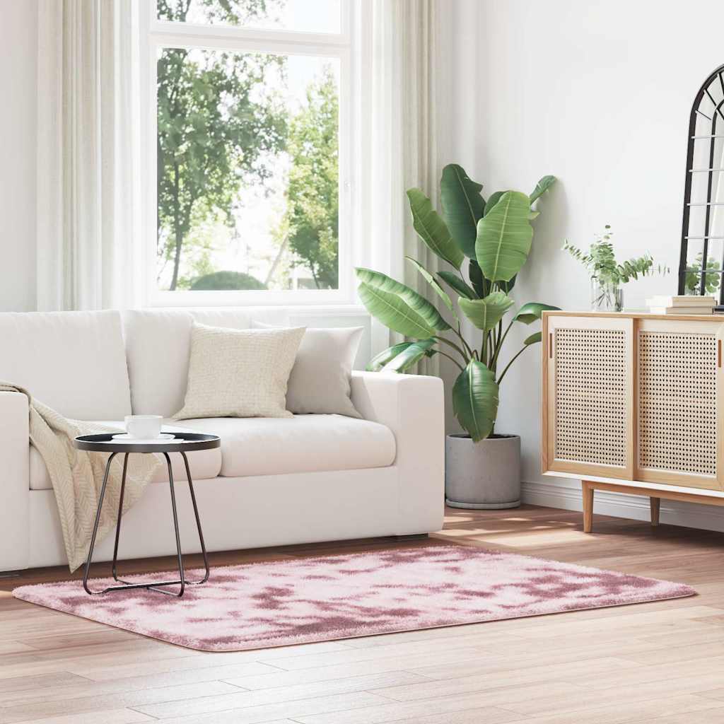 Hoogpolig vloerkleed NAVARRA 120x170 cm polyester stoffig roze is nu te koop bij PeponiXL, paradijselijk wonen!