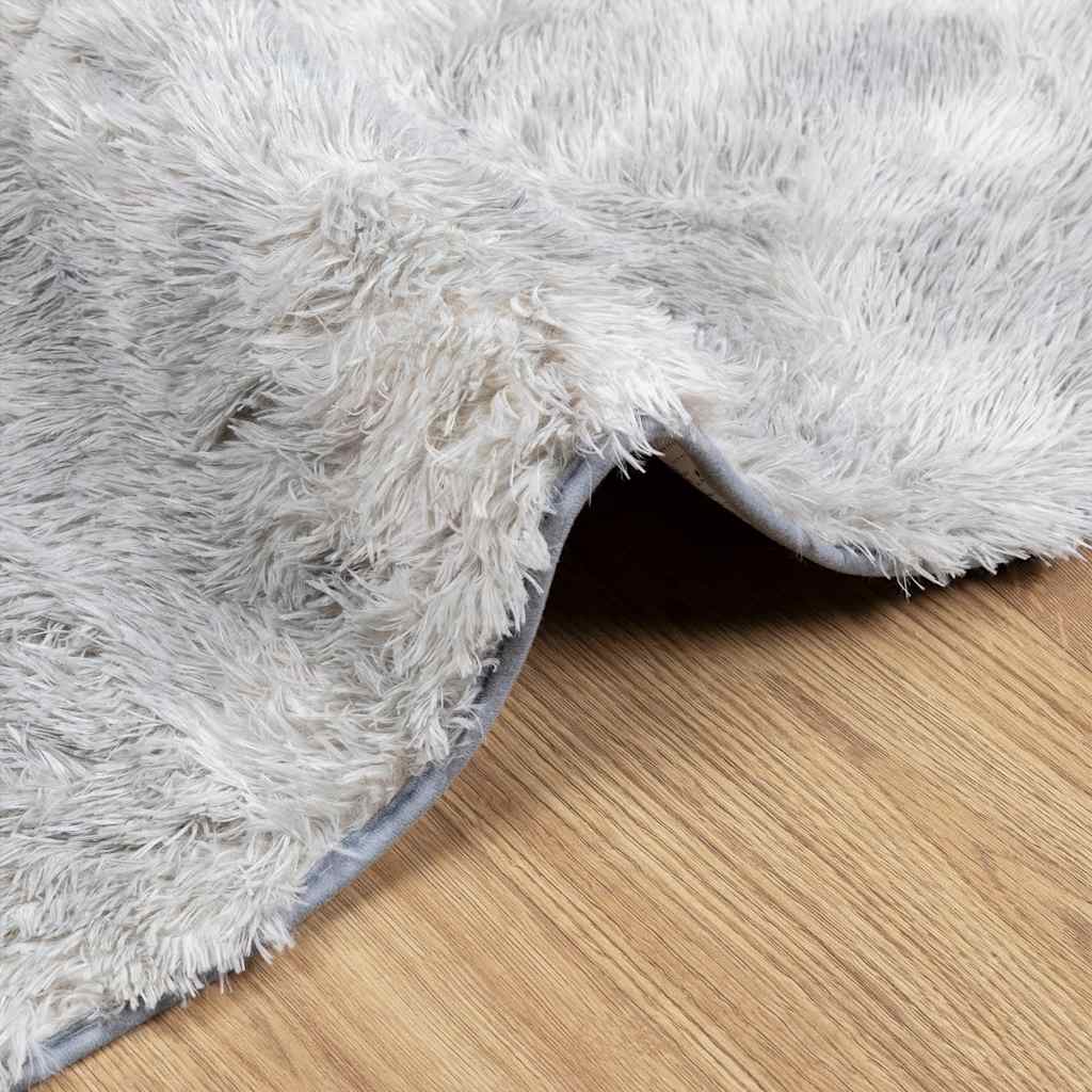 Hoogpolig vloerkleed NAVARRA 120x170 cm polyester lichtgrijs is nu te koop bij PeponiXL, paradijselijk wonen!