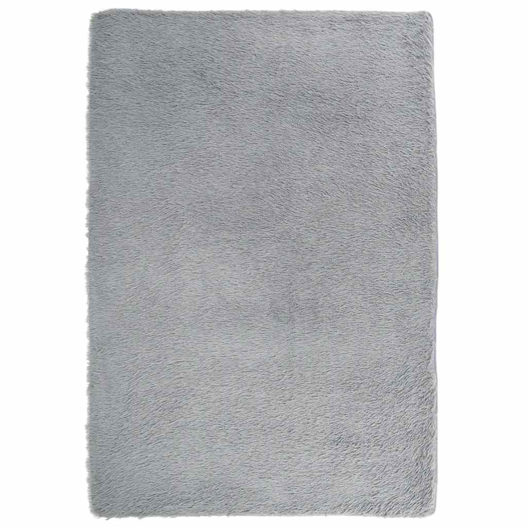 Hoogpolig vloerkleed NAVARRA 120x170 cm polyester zilvergrijs is nu te koop bij PeponiXL, paradijselijk wonen!