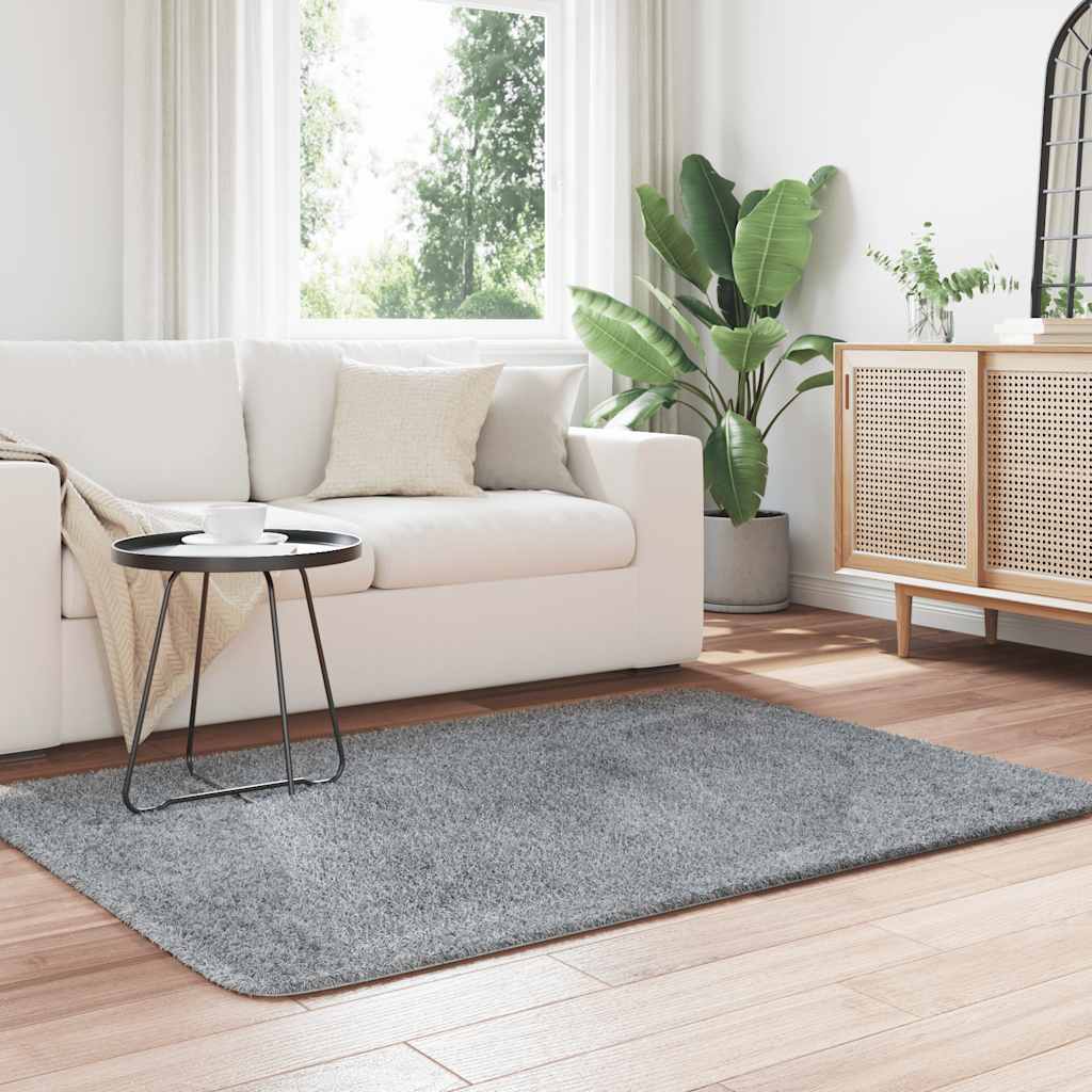 Hoogpolig vloerkleed NAVARRA 120x170 cm polyester zilvergrijs is nu te koop bij PeponiXL, paradijselijk wonen!