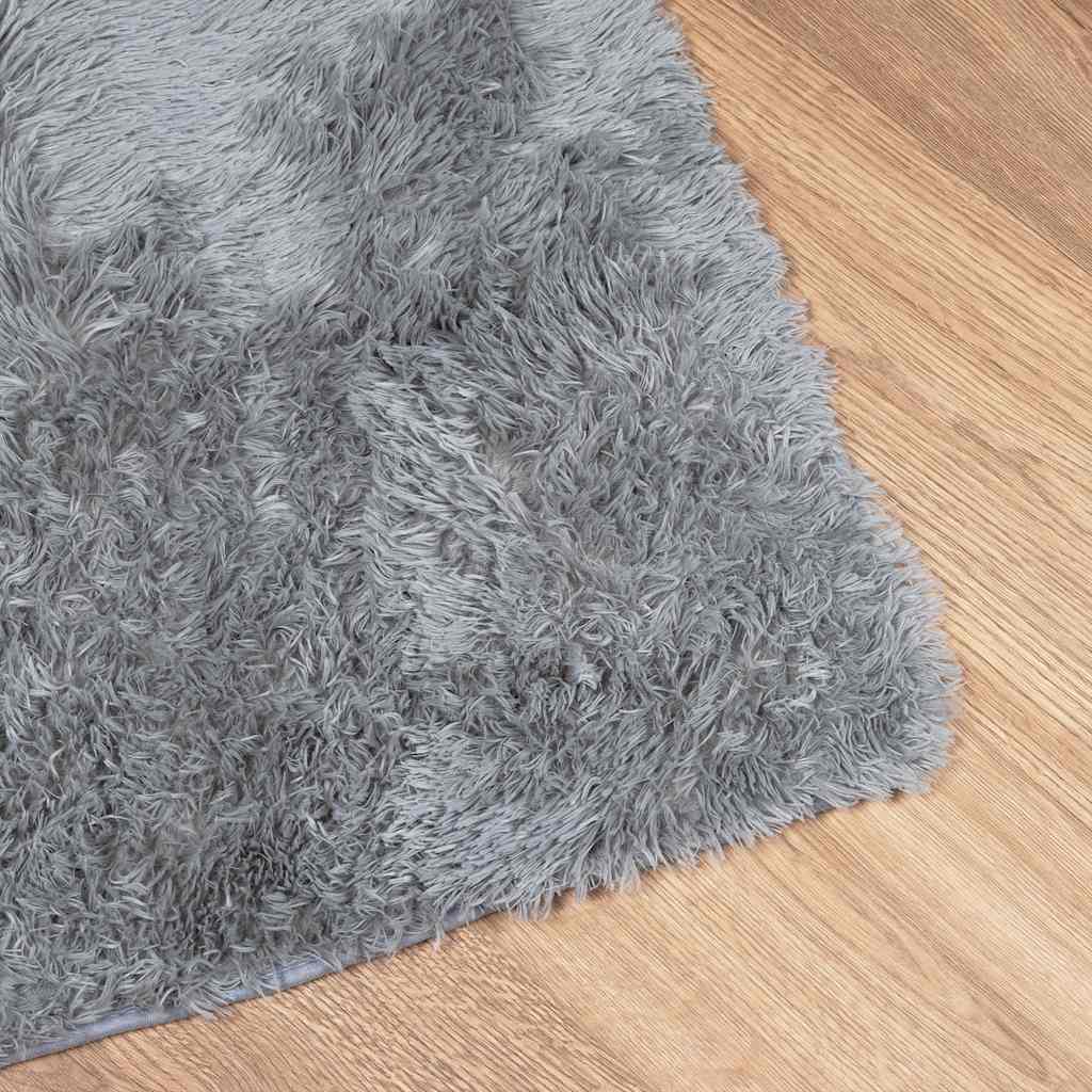 Hoogpolig vloerkleed NAVARRA 120x170 cm polyester zilvergrijs is nu te koop bij PeponiXL, paradijselijk wonen!