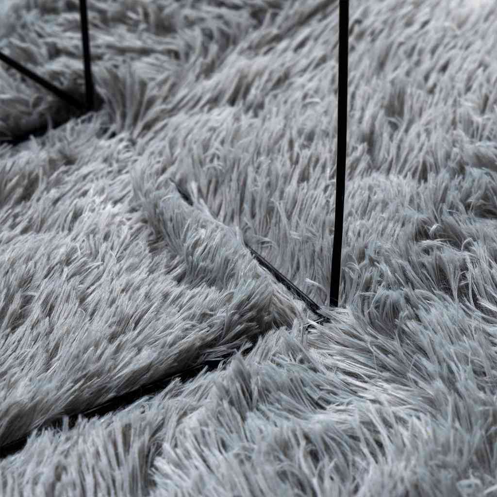 Hoogpolig vloerkleed NAVARRA 120x170 cm polyester zilvergrijs is nu te koop bij PeponiXL, paradijselijk wonen!