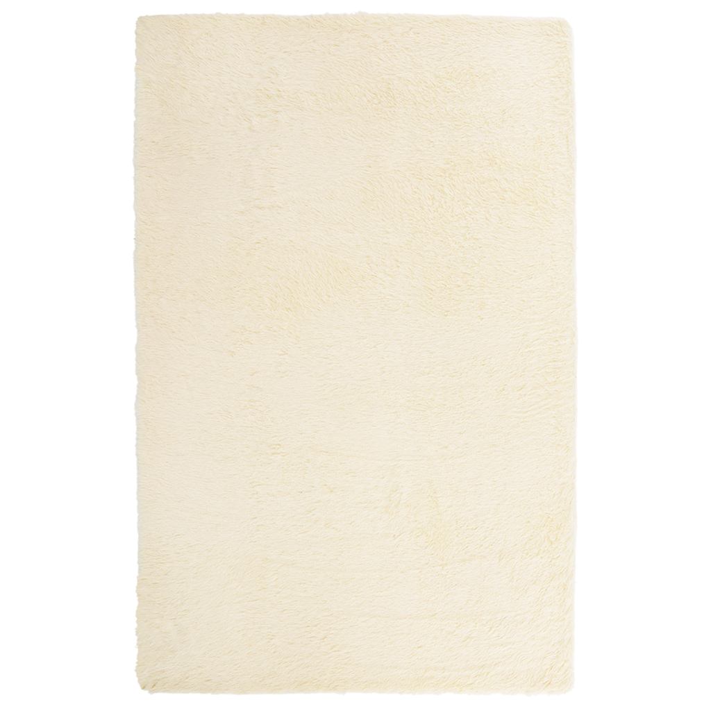 Hoogpolig vloerkleed NAVARRA 130x200 cm polyester crèmekleurig is nu te koop bij PeponiXL, paradijselijk wonen!