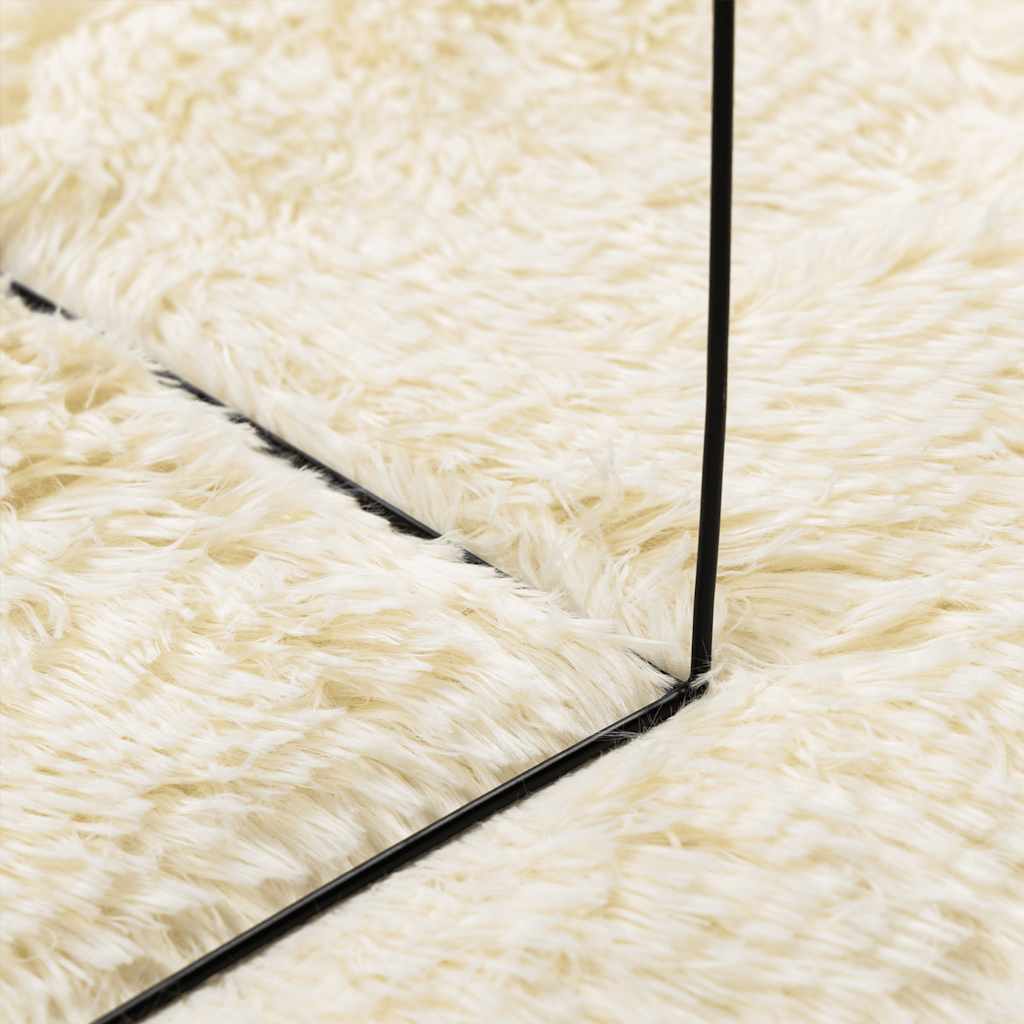 Hoogpolig vloerkleed NAVARRA 130x200 cm polyester crèmekleurig is nu te koop bij PeponiXL, paradijselijk wonen!