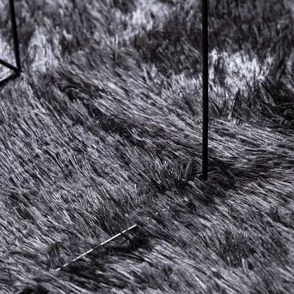 Hoogpolig vloerkleed NAVARRA 130x200 cm polyester donkergrijs is nu te koop bij PeponiXL, paradijselijk wonen!