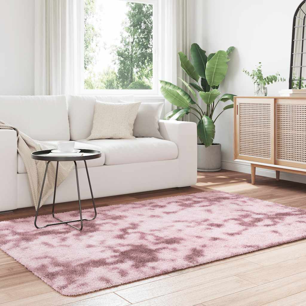 Hoogpolig vloerkleed NAVARRA 130x200 cm polyester stoffig roze is nu te koop bij PeponiXL, paradijselijk wonen!