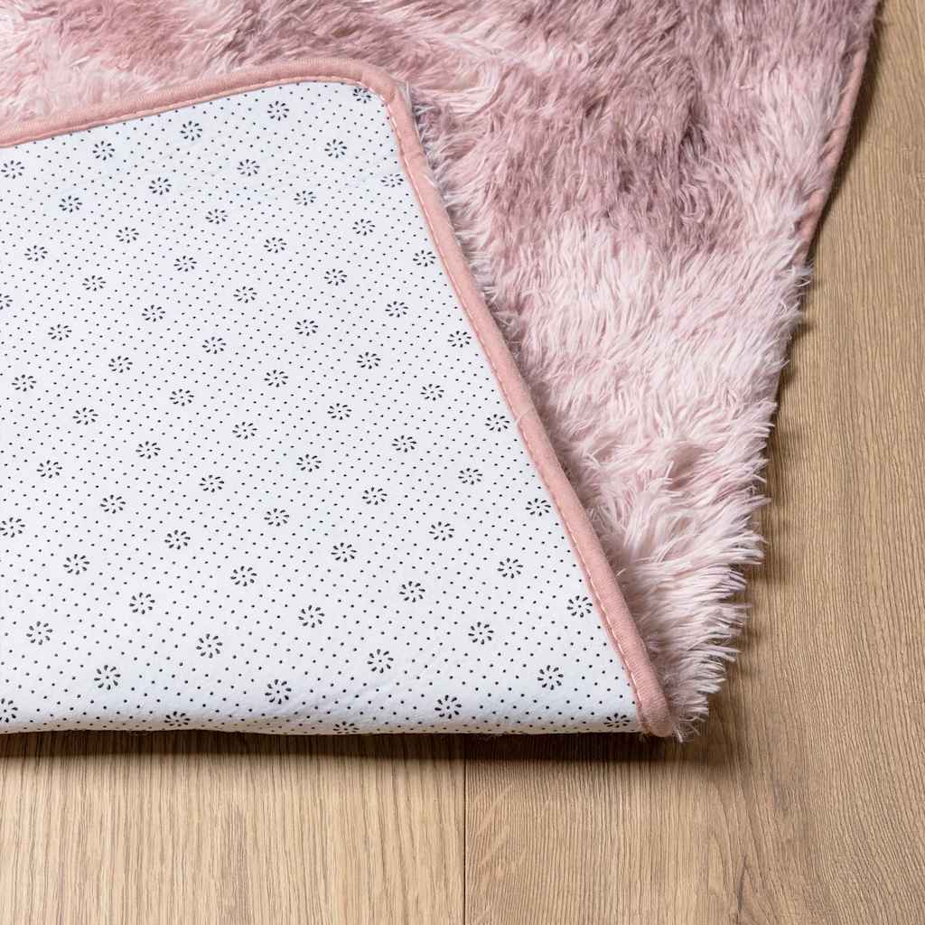 Hoogpolig vloerkleed NAVARRA 130x200 cm polyester stoffig roze is nu te koop bij PeponiXL, paradijselijk wonen!