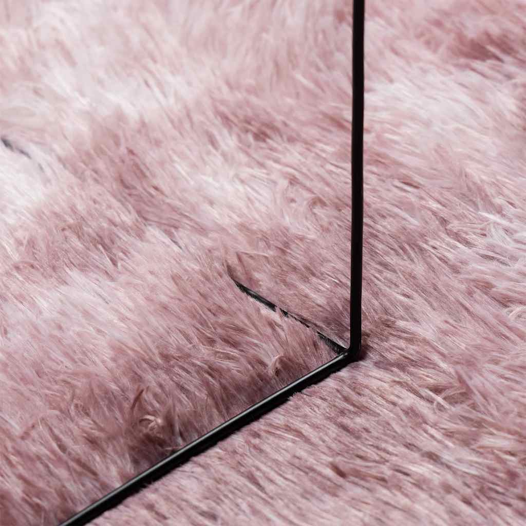 Hoogpolig vloerkleed NAVARRA 130x200 cm polyester stoffig roze is nu te koop bij PeponiXL, paradijselijk wonen!