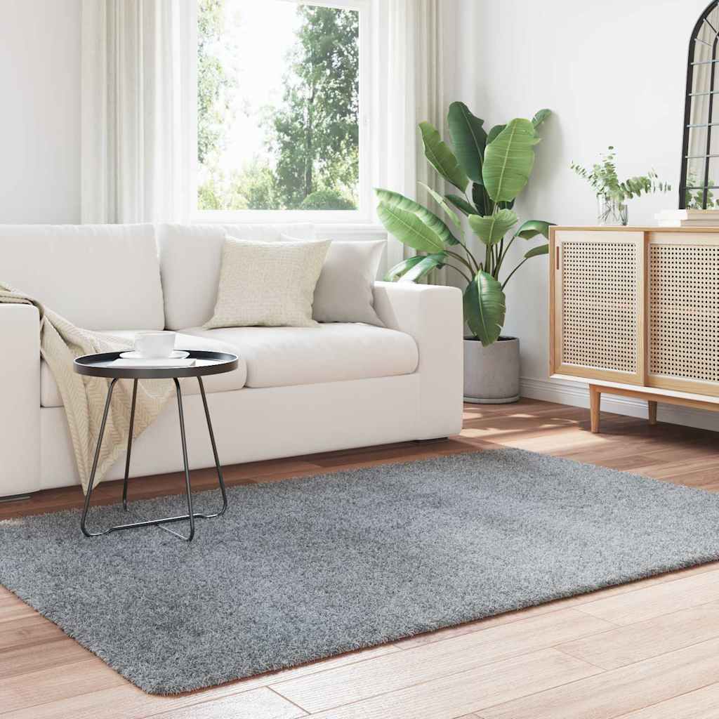 Hoogpolig vloerkleed NAVARRA 130x200 cm polyester lichtgrijs is nu te koop bij PeponiXL, paradijselijk wonen!