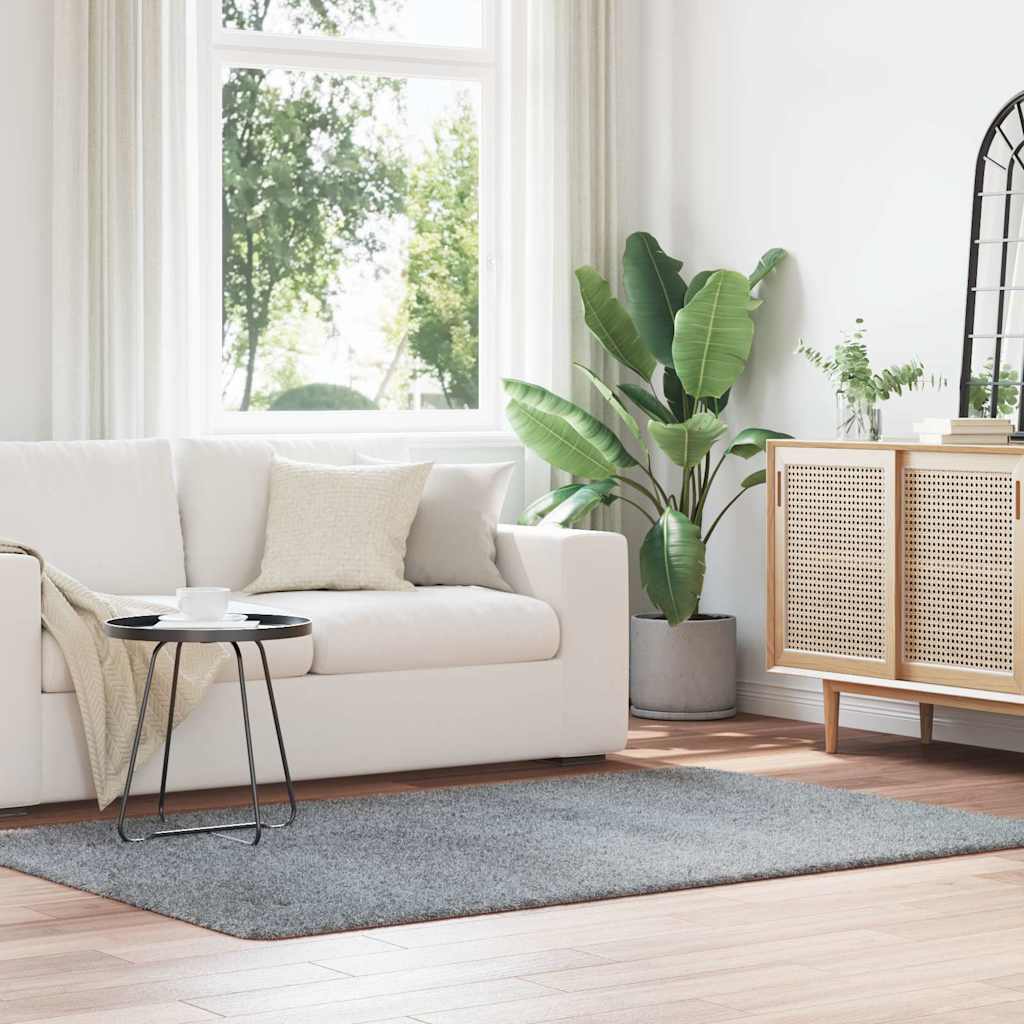 Hoogpolig vloerkleed NAVARRA 130x200 cm polyester lichtgrijs is nu te koop bij PeponiXL, paradijselijk wonen!