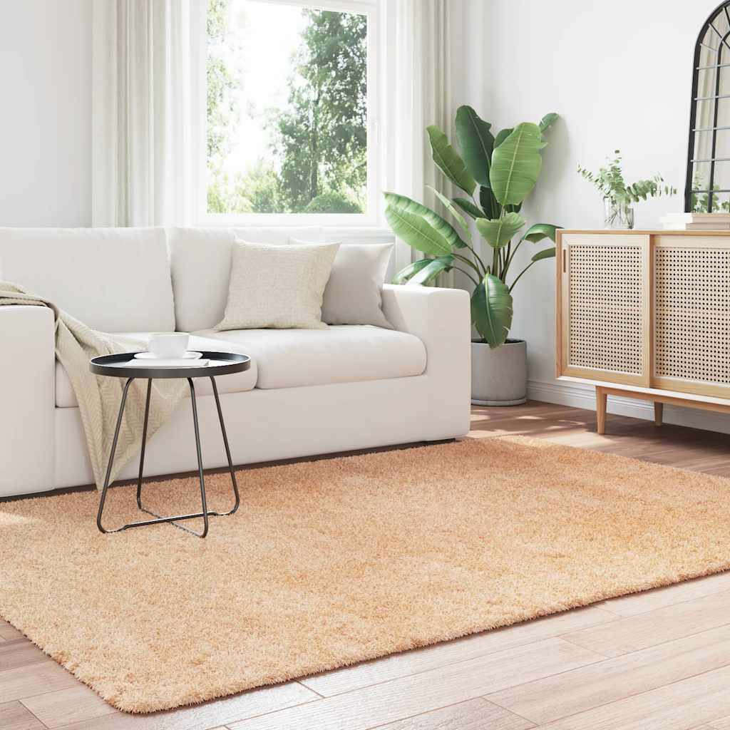 Hoogpolig vloerkleed NAVARRA 160x230 cm polyester beige is nu te koop bij PeponiXL, paradijselijk wonen!