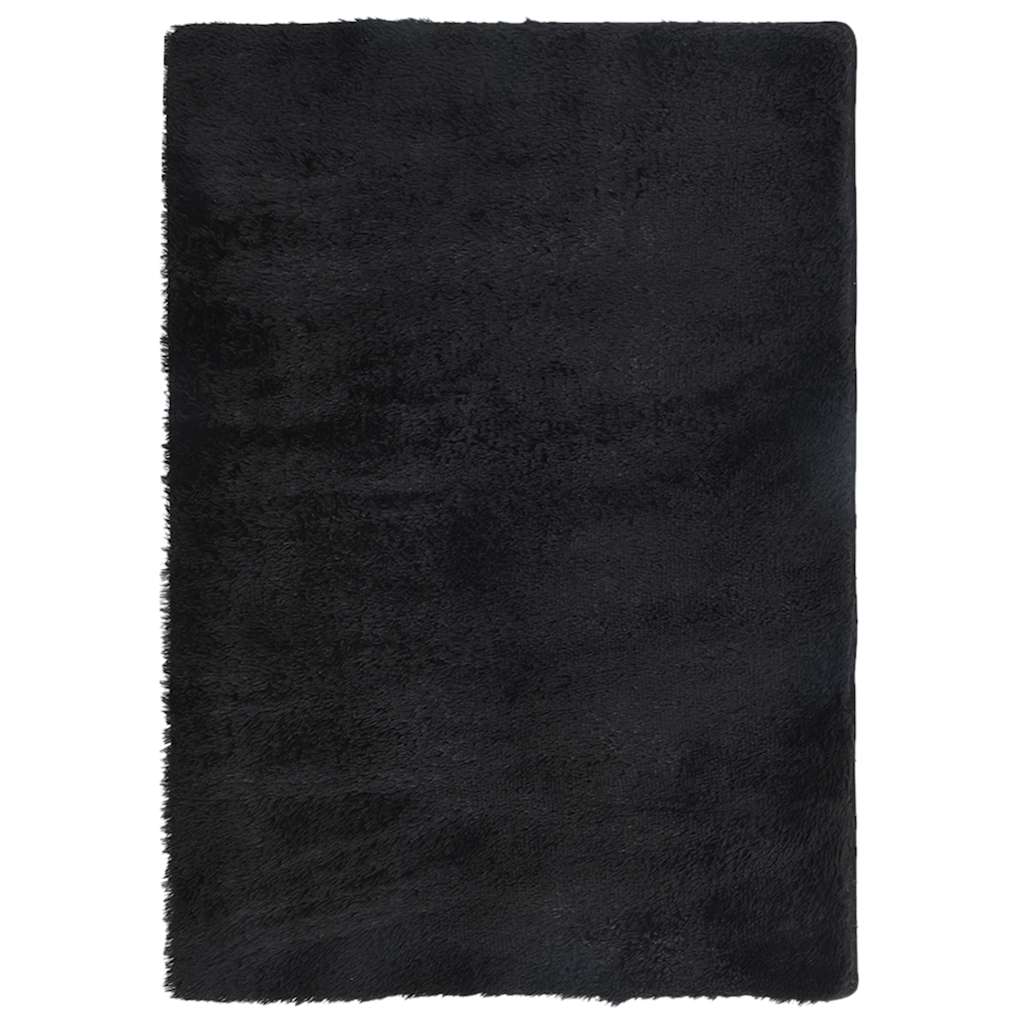 Hoogpolig vloerkleed NAVARRA 160x230 cm polyester zwart is nu te koop bij PeponiXL, paradijselijk wonen!