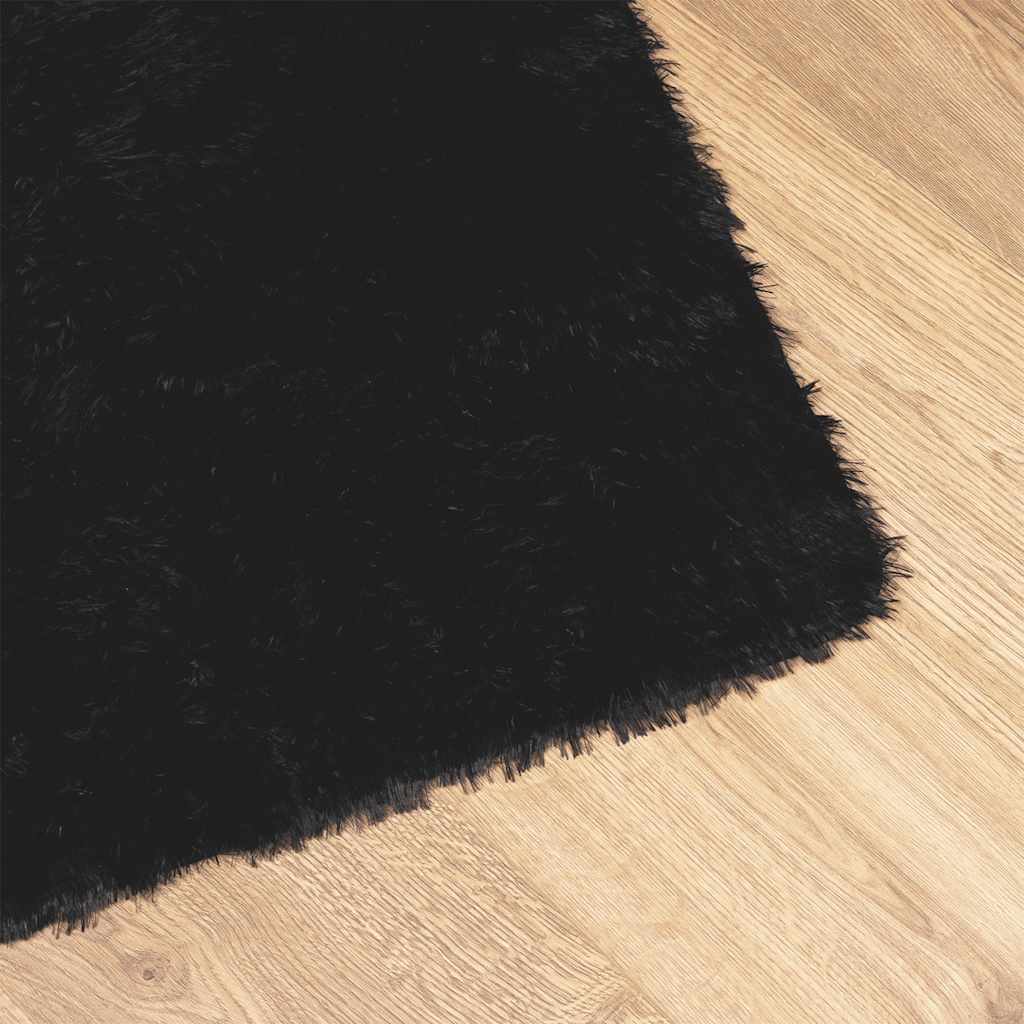 Hoogpolig vloerkleed NAVARRA 160x230 cm polyester zwart is nu te koop bij PeponiXL, paradijselijk wonen!