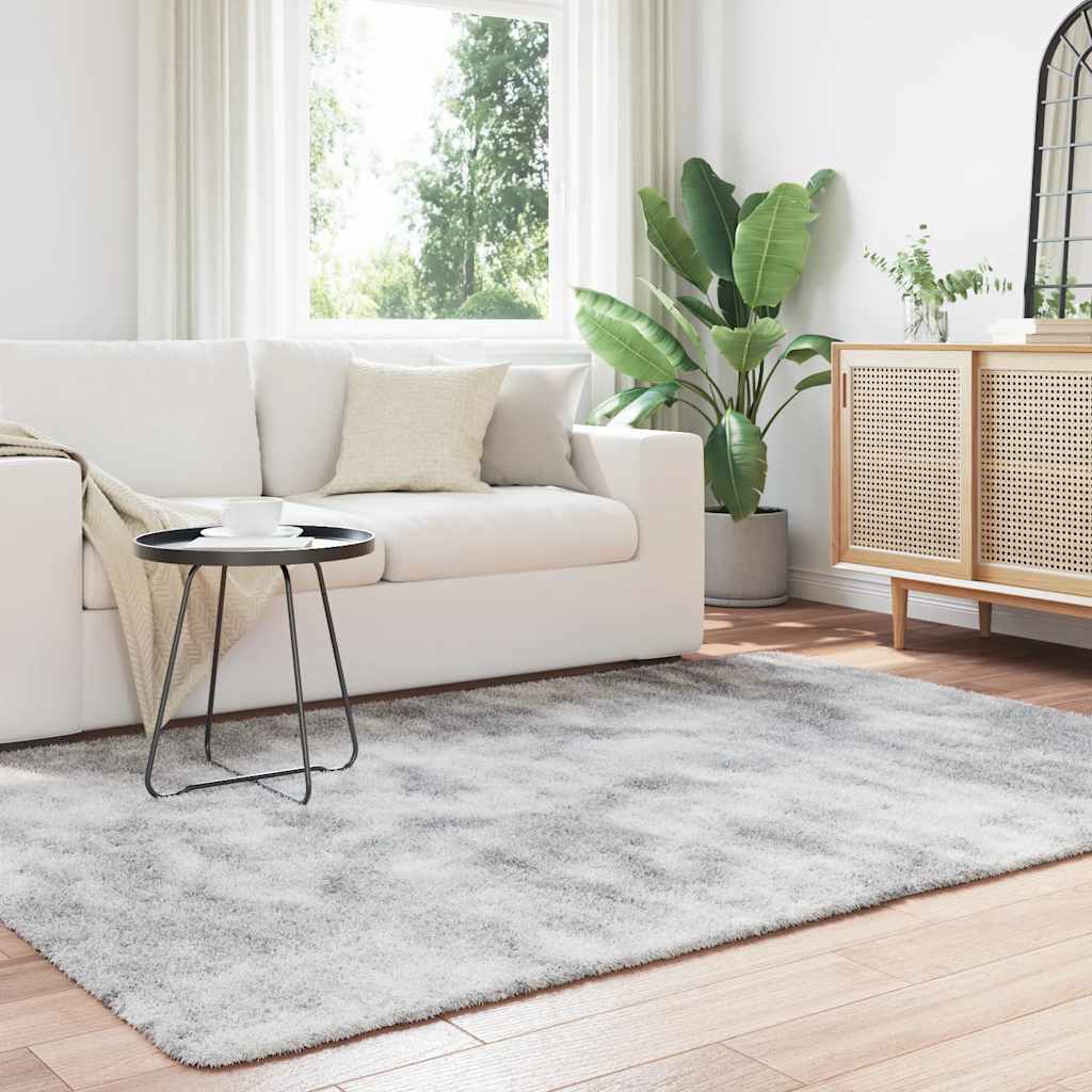 Hoogpolig vloerkleed NAVARRA 160x230 cm polyester lichtgrijs is nu te koop bij PeponiXL, paradijselijk wonen!