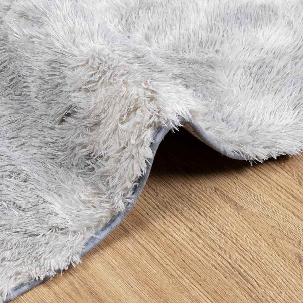 Hoogpolig vloerkleed NAVARRA 160x230 cm polyester lichtgrijs is nu te koop bij PeponiXL, paradijselijk wonen!