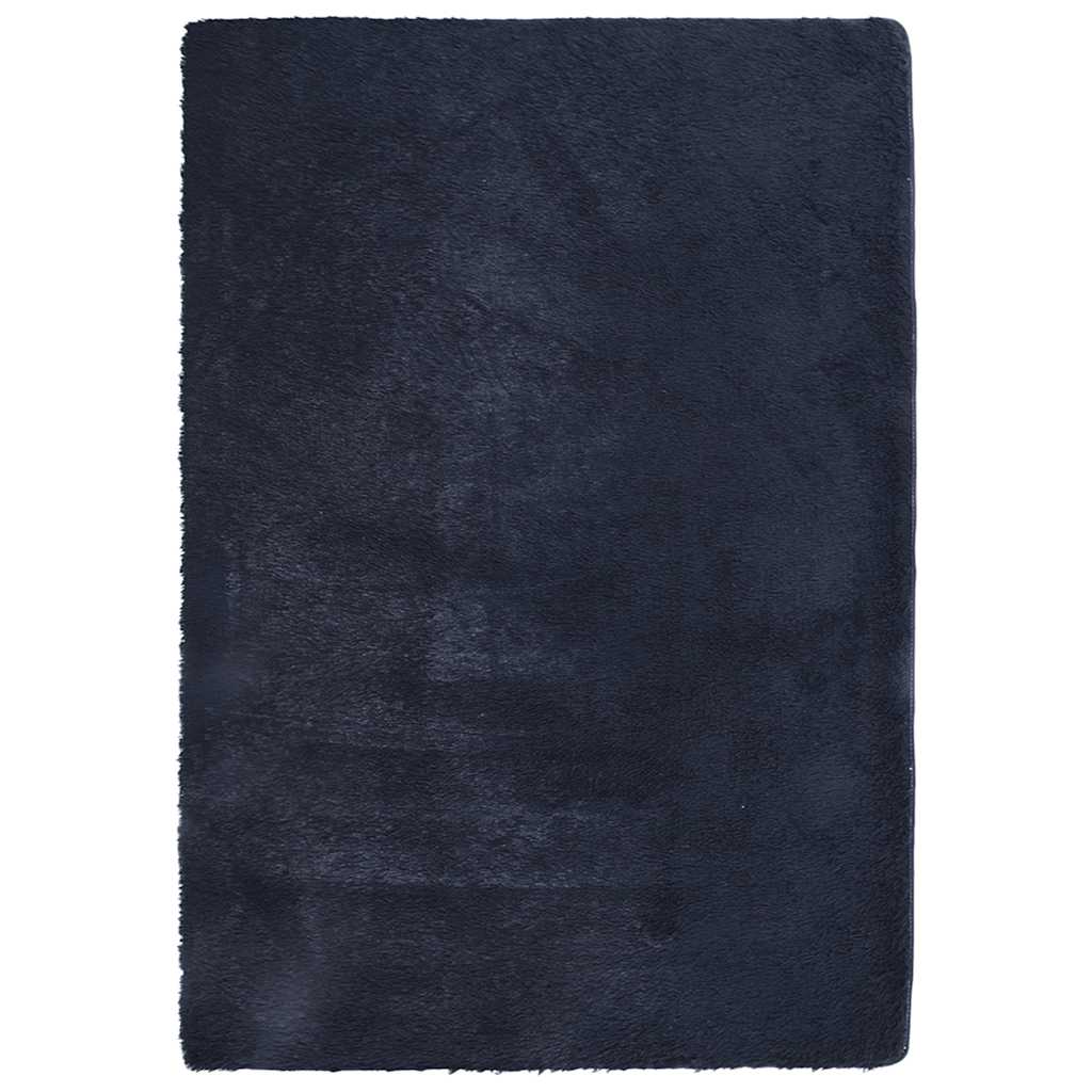 Hoogpolig vloerkleed NAVARRA 160x230 cm polyester marineblauw is nu te koop bij PeponiXL, paradijselijk wonen!