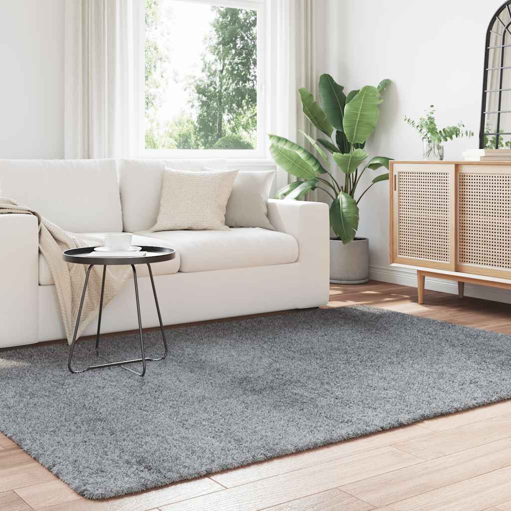 Hoogpolig vloerkleed NAVARRA 160x230 cm polyester zilvergrijs is nu te koop bij PeponiXL, paradijselijk wonen!