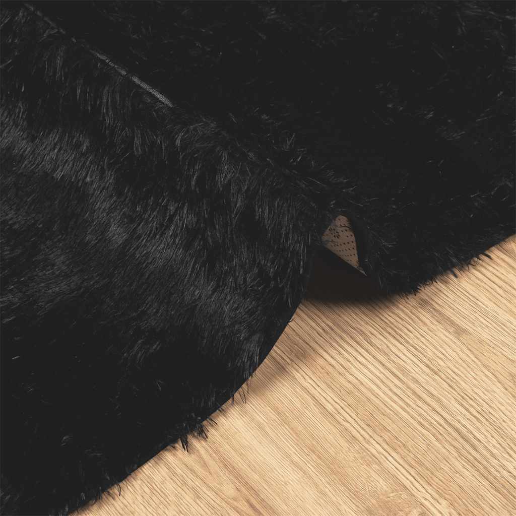 Hoogpolig vloerkleed NAVARRA 200x290 cm polyester zwart is nu te koop bij PeponiXL, paradijselijk wonen!