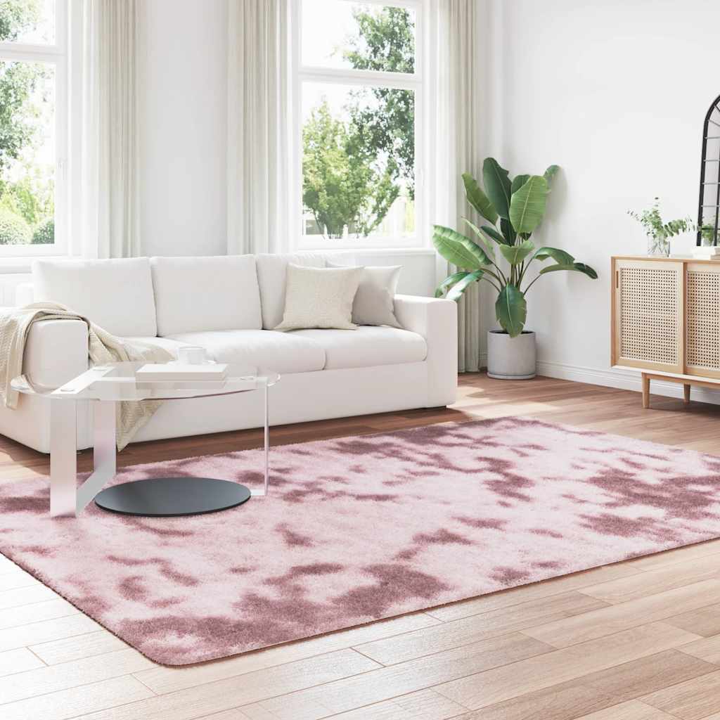 Hoogpolig vloerkleed NAVARRA 200x290 cm polyester stoffig roze is nu te koop bij PeponiXL, paradijselijk wonen!