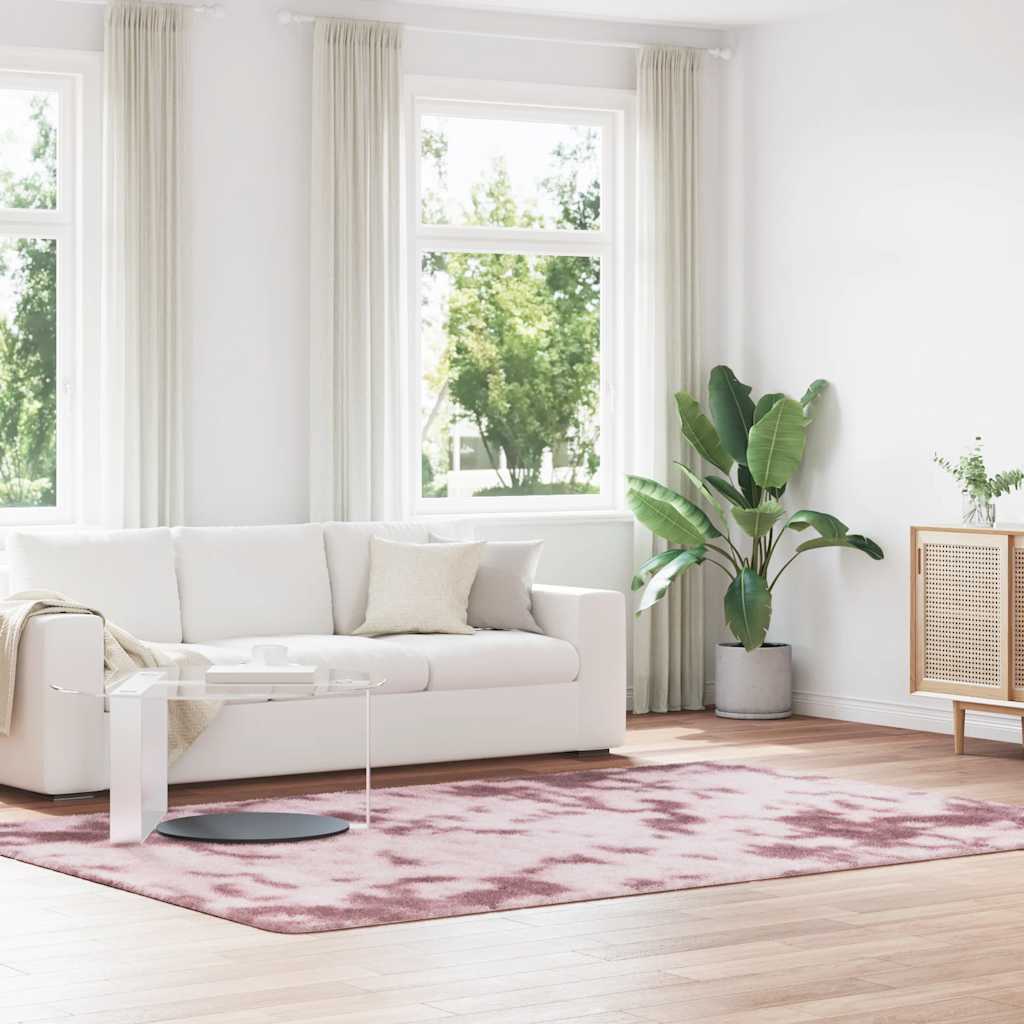Hoogpolig vloerkleed NAVARRA 200x290 cm polyester stoffig roze is nu te koop bij PeponiXL, paradijselijk wonen!
