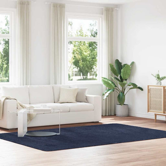 Hoogpolig vloerkleed NAVARRA 200x290 cm polyester marineblauw is nu te koop bij PeponiXL, paradijselijk wonen!