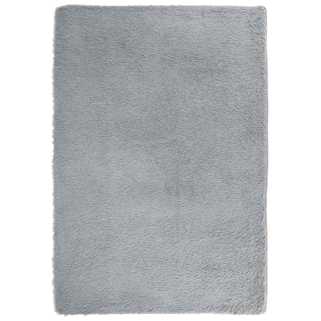 Hoogpolig vloerkleed NAVARRA 200x290 cm polyester zilvergrijs is nu te koop bij PeponiXL, paradijselijk wonen!