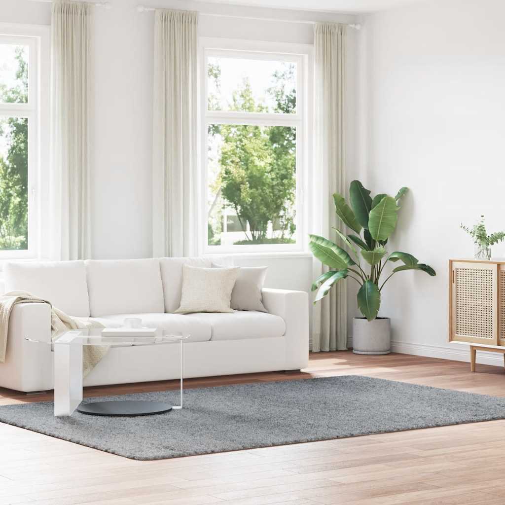 Hoogpolig vloerkleed NAVARRA 200x290 cm polyester zilvergrijs is nu te koop bij PeponiXL, paradijselijk wonen!