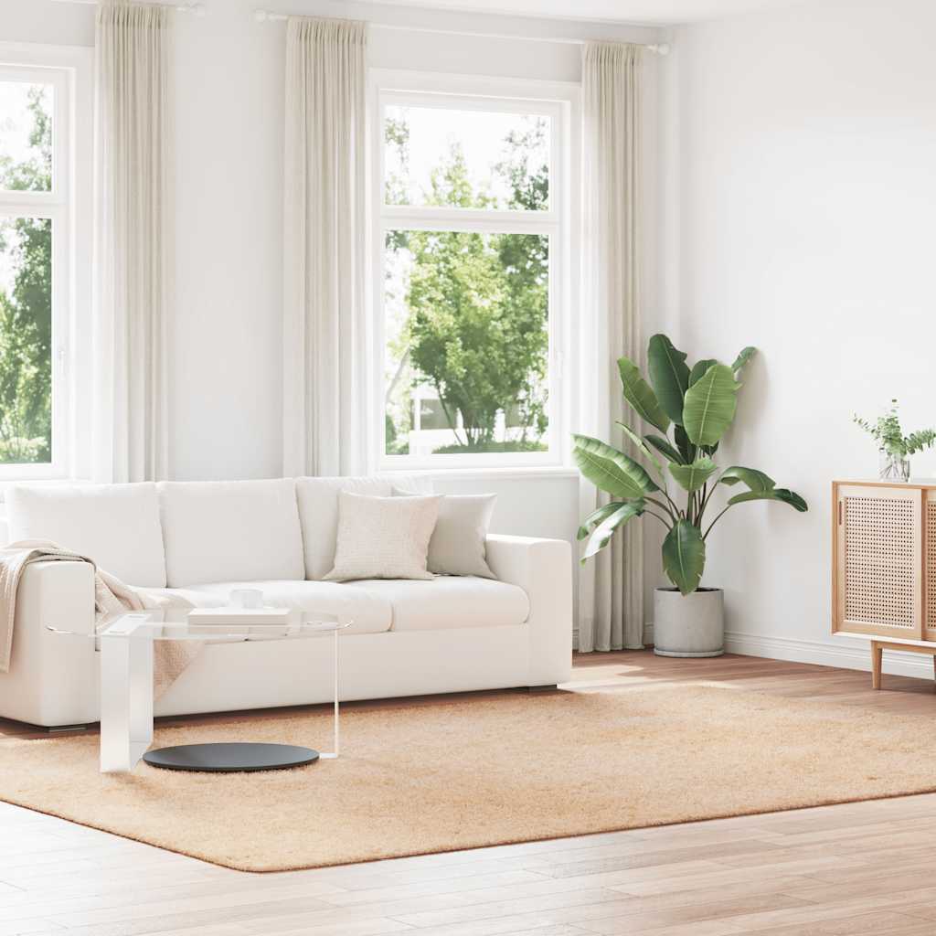 Hoogpolig vloerkleed NAVARRA 240x340 cm polyester beige is nu te koop bij PeponiXL, paradijselijk wonen!