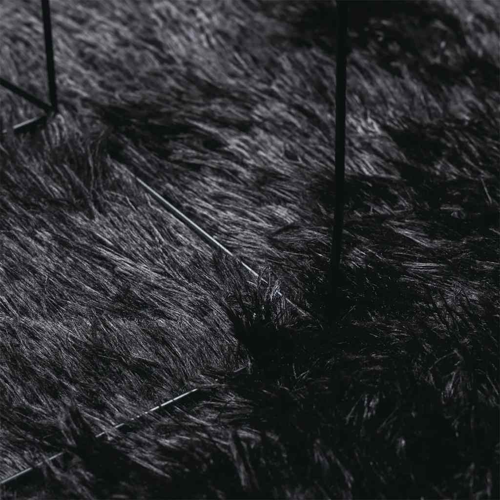 Hoogpolig vloerkleed NAVARRA 240x340 cm polyester zwart is nu te koop bij PeponiXL, paradijselijk wonen!