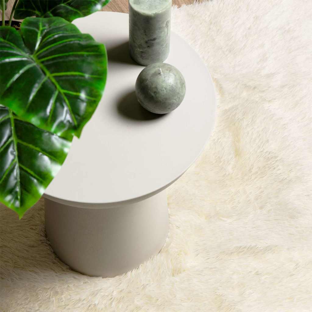 Hoogpolig vloerkleed NAVARRA 240x340 cm polyester crèmekleurig is nu te koop bij PeponiXL, paradijselijk wonen!