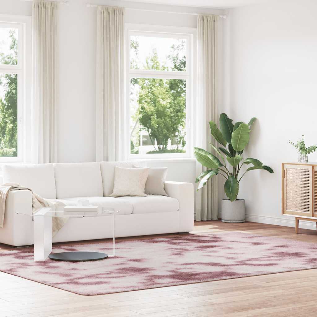 Hoogpolig vloerkleed NAVARRA 240x340 cm polyester stoffig roze is nu te koop bij PeponiXL, paradijselijk wonen!