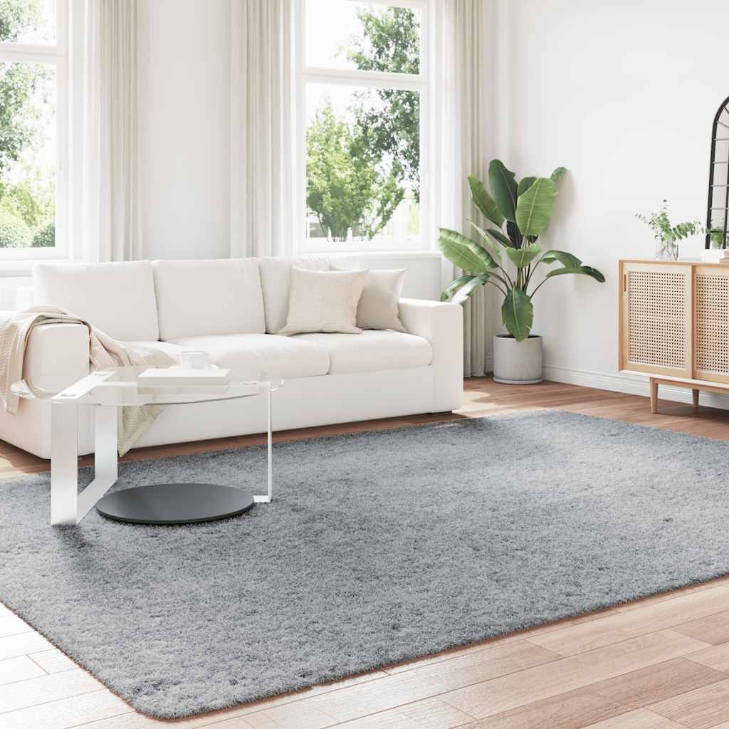 Hoogpolig vloerkleed NAVARRA 240x340 cm polyester lichtgrijs is nu te koop bij PeponiXL, paradijselijk wonen!