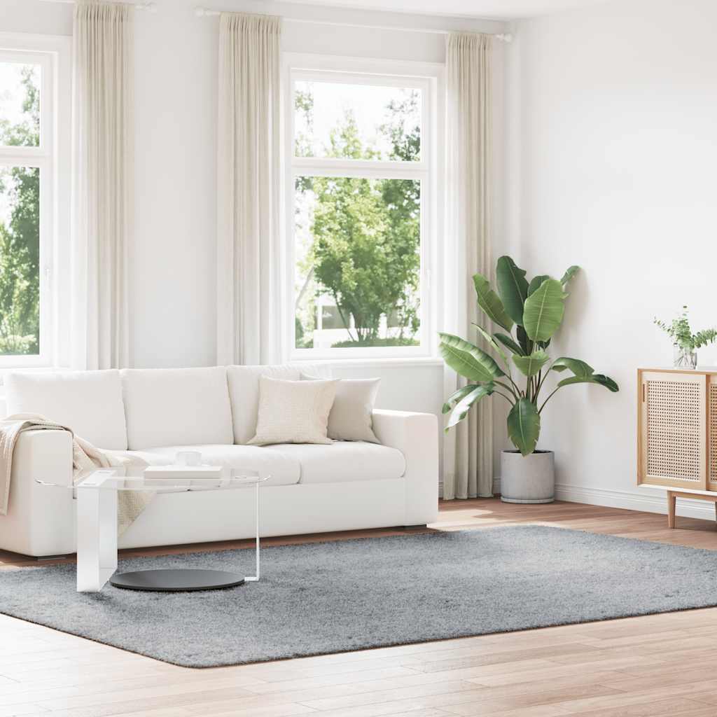 Hoogpolig vloerkleed NAVARRA 240x340 cm polyester lichtgrijs is nu te koop bij PeponiXL, paradijselijk wonen!