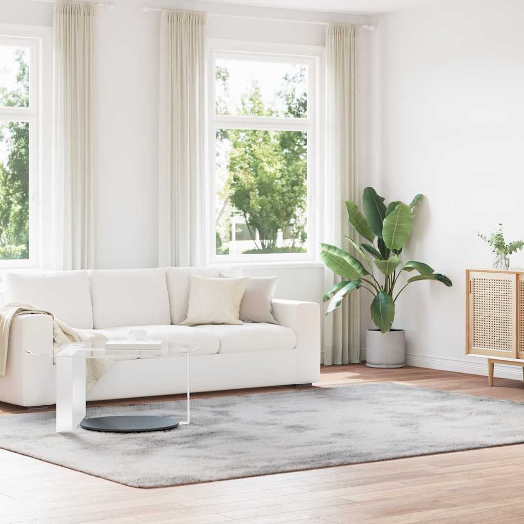 Hoogpolig vloerkleed NAVARRA 240x340 cm polyester zilvergrijs is nu te koop bij PeponiXL, paradijselijk wonen!