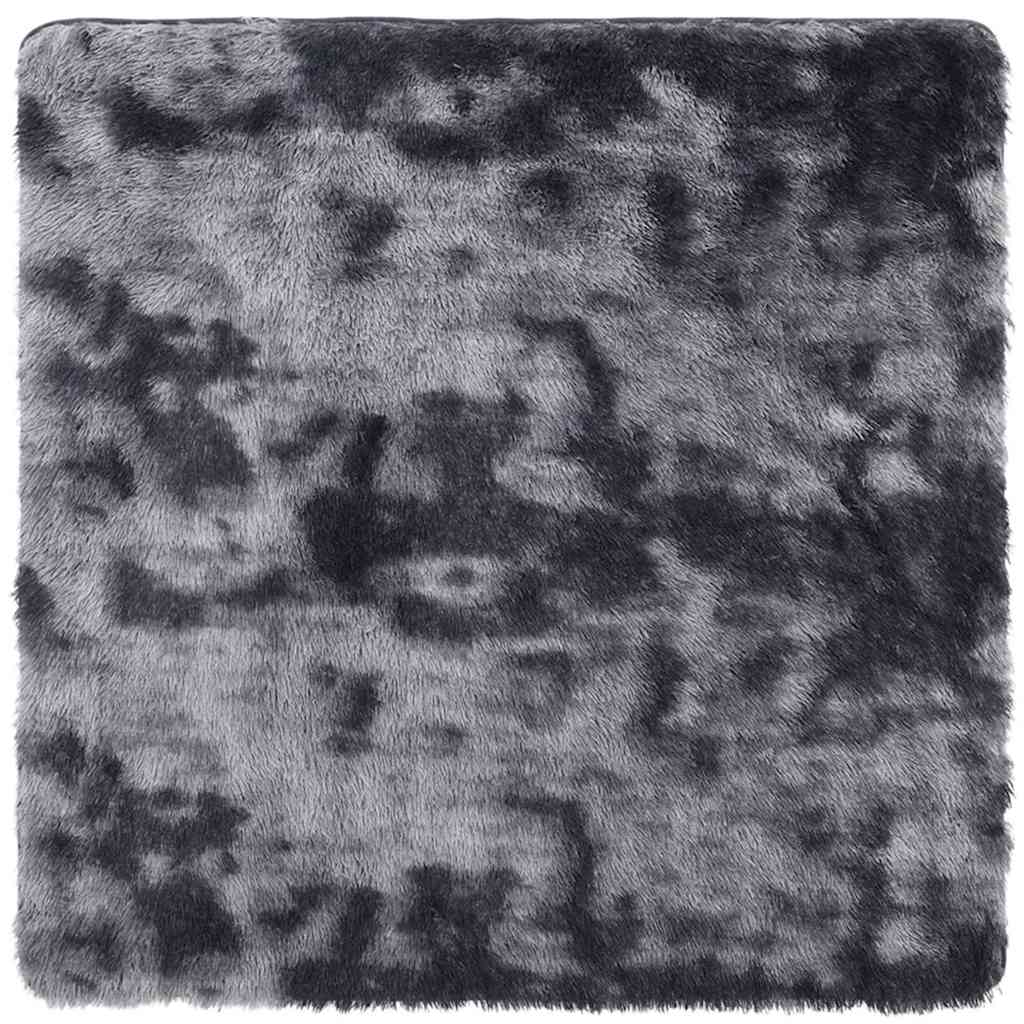 Hoogpolig vloerkleed NAVARRA 120x120 cm polyester donkergrijs is nu te koop bij PeponiXL, paradijselijk wonen!