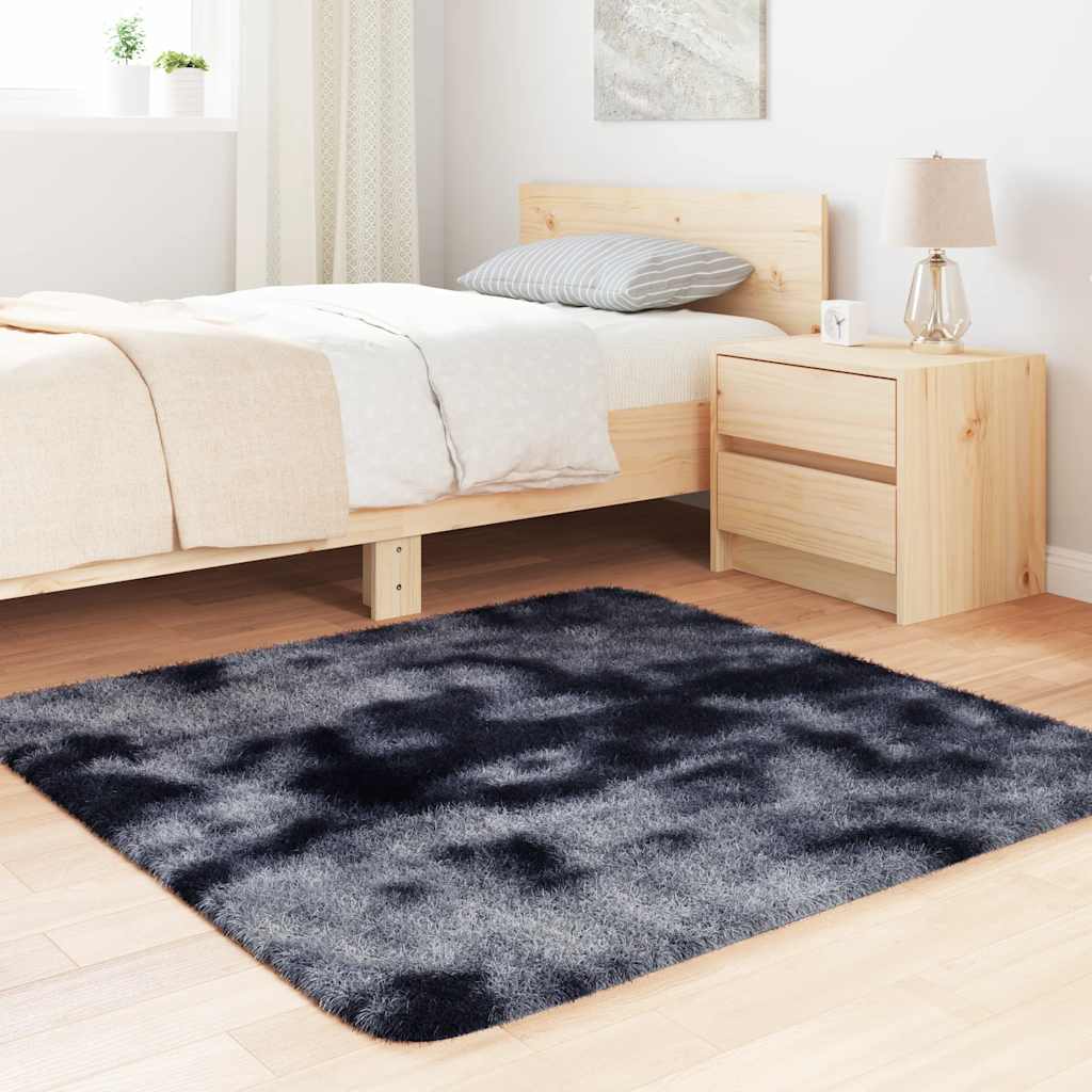 Hoogpolig vloerkleed NAVARRA 120x120 cm polyester donkergrijs is nu te koop bij PeponiXL, paradijselijk wonen!