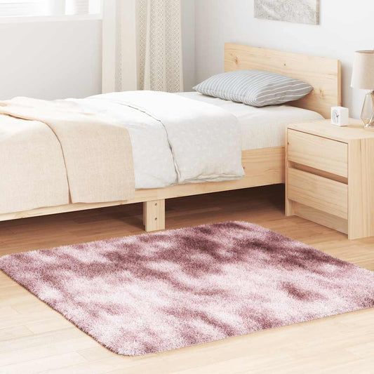 Hoogpolig vloerkleed NAVARRA 120x120 cm polyester stoffig roze is nu te koop bij PeponiXL, paradijselijk wonen!