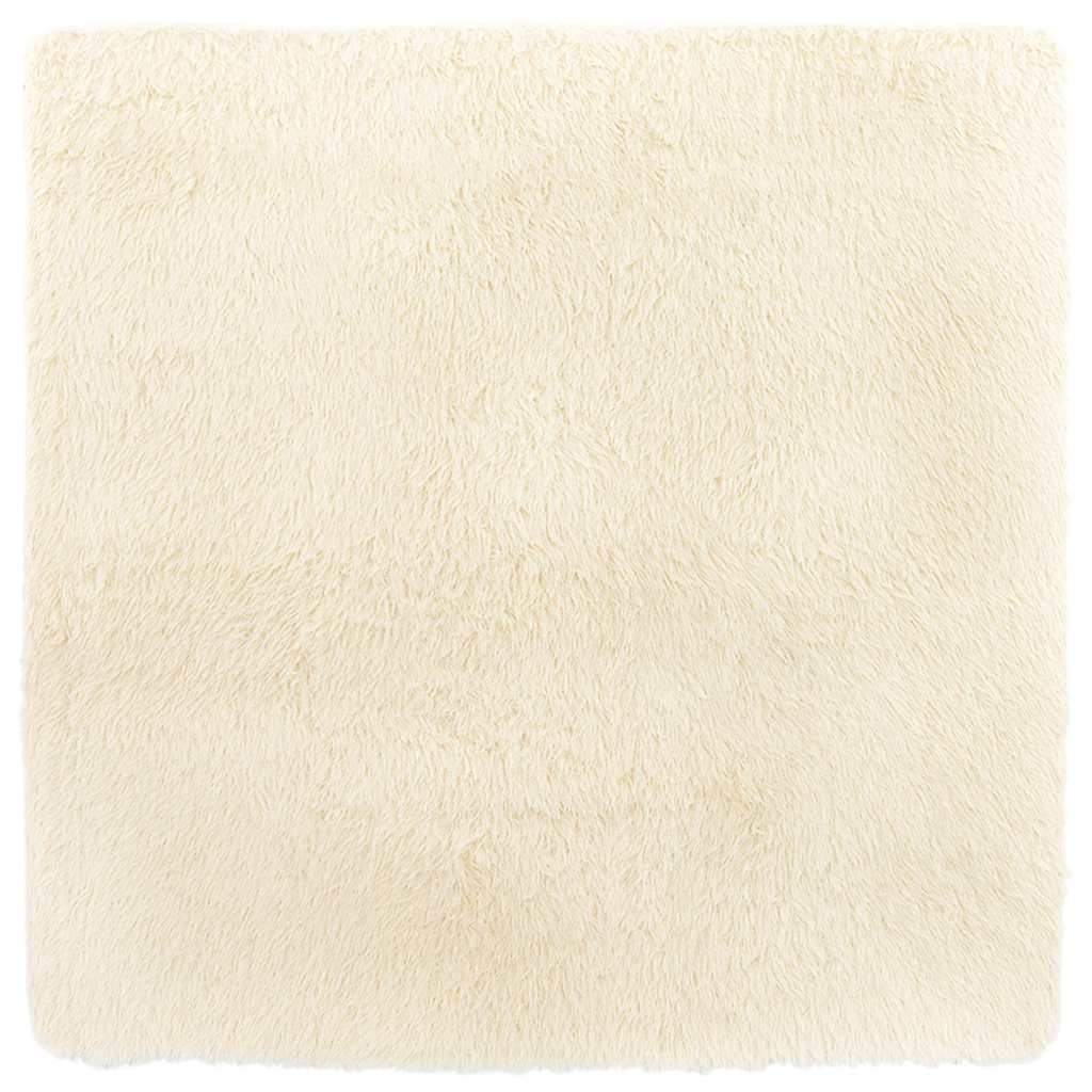 Hoogpolig vloerkleed NAVARRA 160x160 cm polyester crèmekleurig is nu te koop bij PeponiXL, paradijselijk wonen!