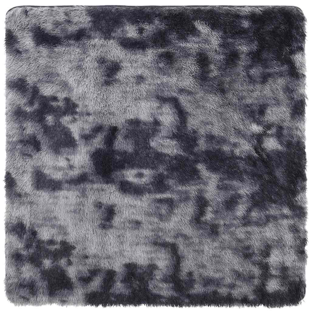 Hoogpolig vloerkleed NAVARRA 160x160 cm polyester donkergrijs is nu te koop bij PeponiXL, paradijselijk wonen!