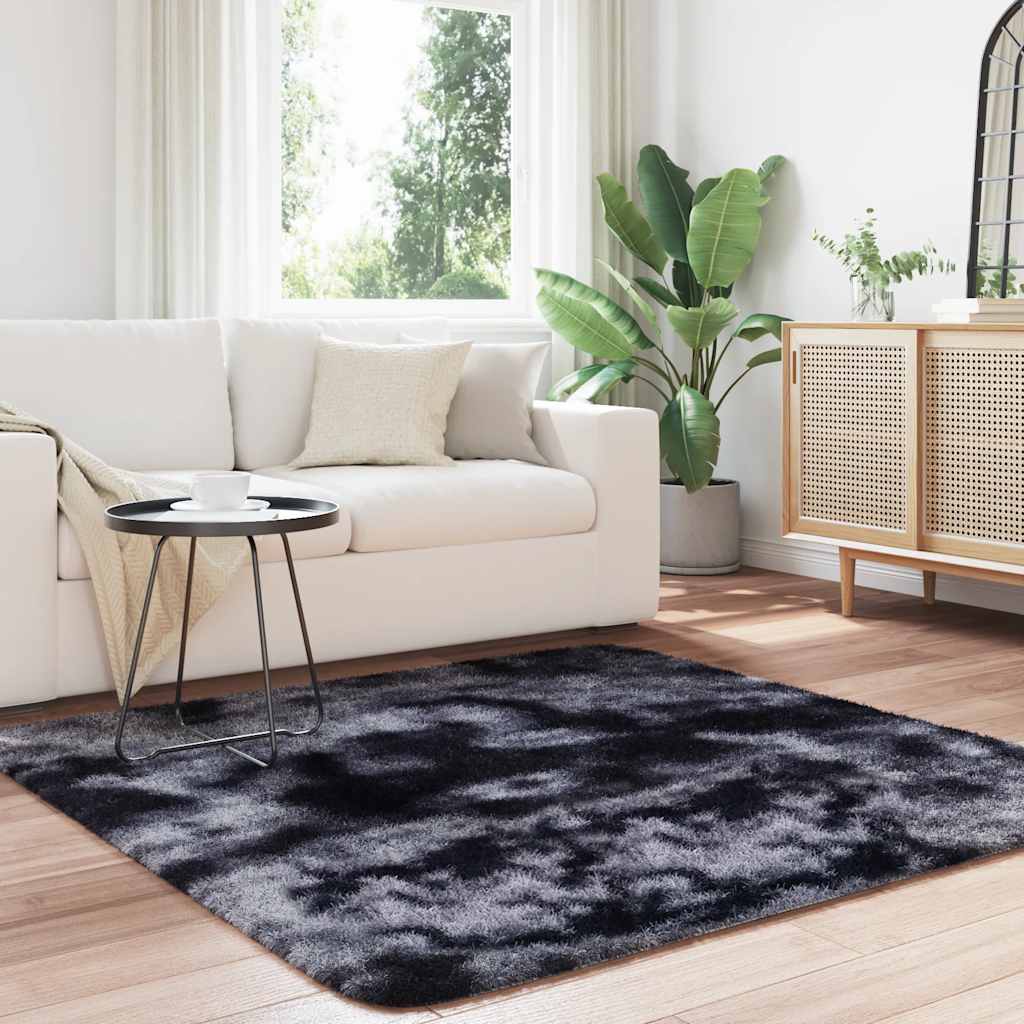 Hoogpolig vloerkleed NAVARRA 160x160 cm polyester donkergrijs is nu te koop bij PeponiXL, paradijselijk wonen!