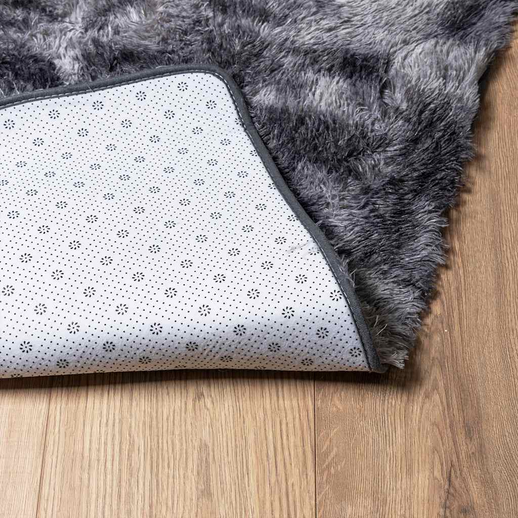 Hoogpolig vloerkleed NAVARRA 160x160 cm polyester donkergrijs is nu te koop bij PeponiXL, paradijselijk wonen!