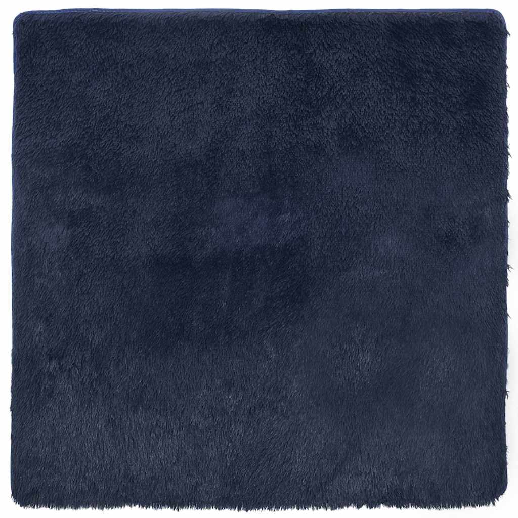 Hoogpolig vloerkleed NAVARRA 160x160 cm polyester marineblauw is nu te koop bij PeponiXL, paradijselijk wonen!