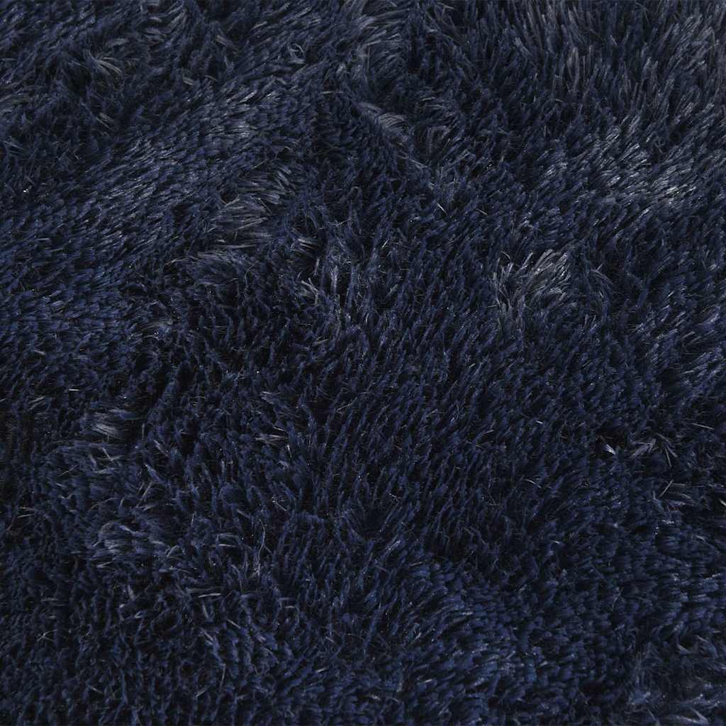 Hoogpolig vloerkleed NAVARRA 160x160 cm polyester marineblauw is nu te koop bij PeponiXL, paradijselijk wonen!