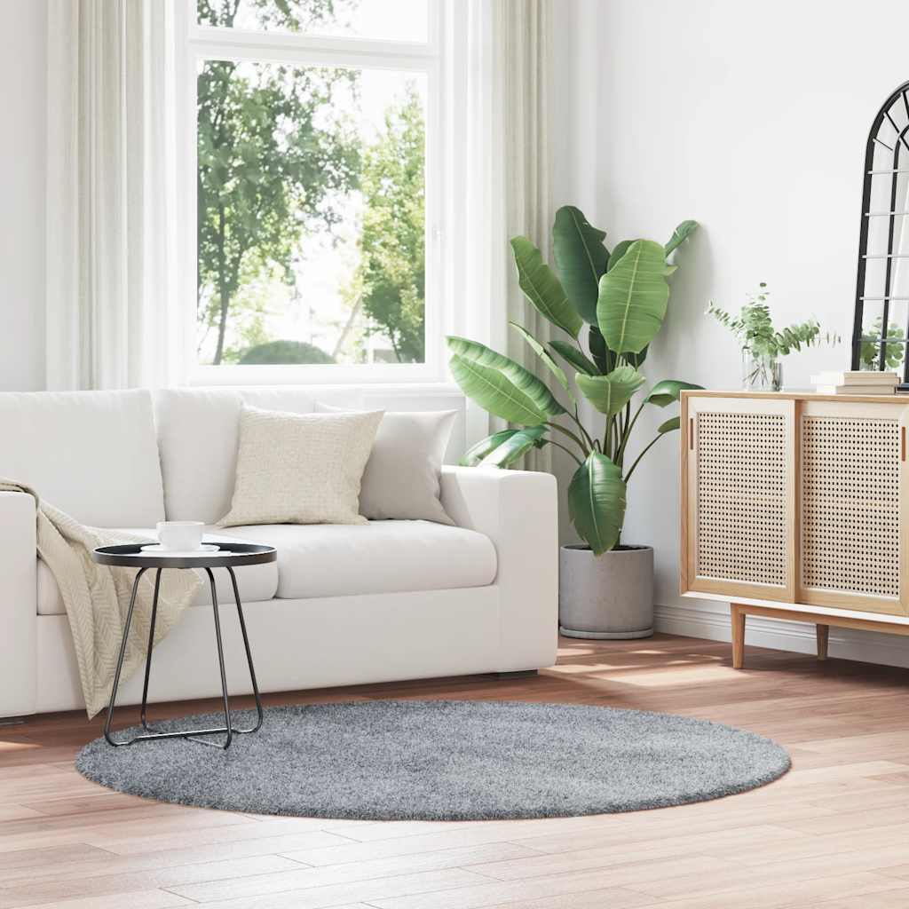 Hoogpolig vloerkleed NAVARRA 200x200 cm polyester beige is nu te koop bij PeponiXL, paradijselijk wonen!